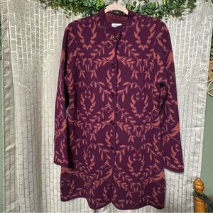 Sundance Plum and Dusty Rose Patterned Wool Sweater